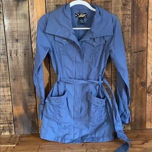 Blue light trench coat from BB Dakota